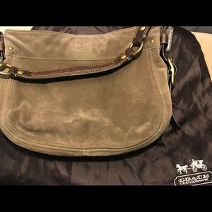 Coach Suede Hobo Bag